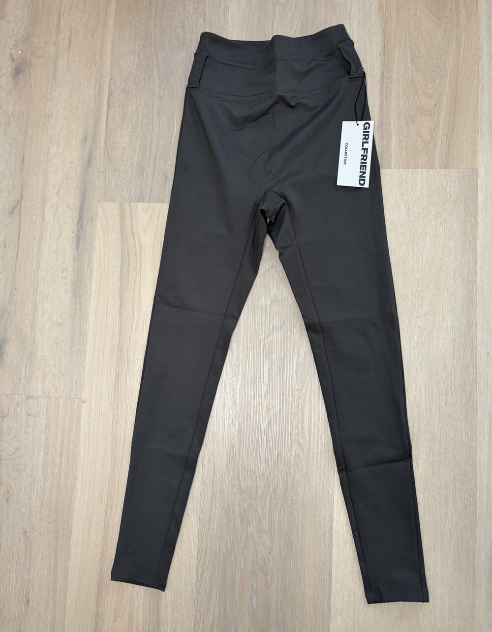 Girlfriend Collective Leggings Women S Black High Rise Belt Loop NWT 4096
